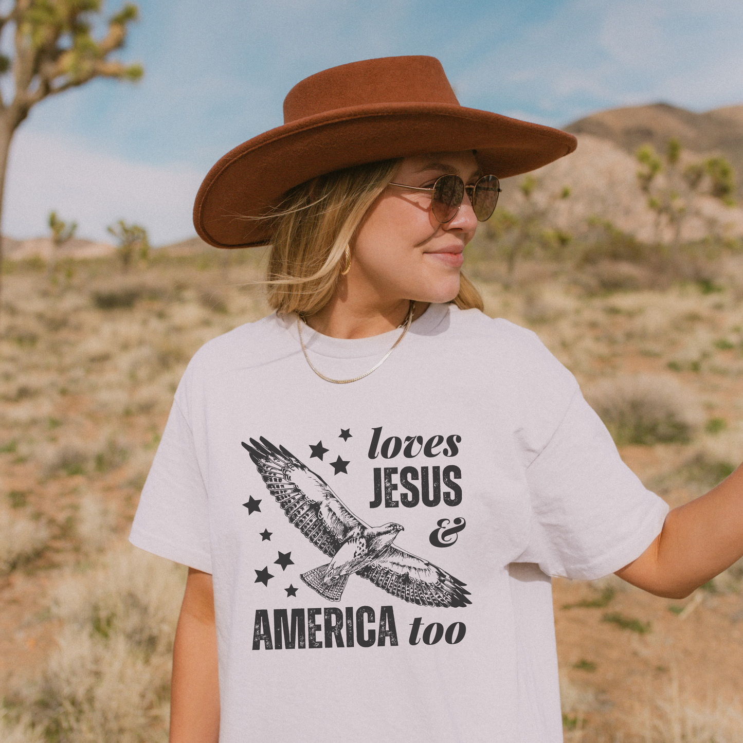 Loves Jesus & America Tee